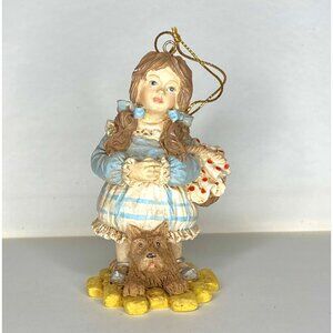 Wizard of Oz Dorothy & Toto Dog Smithsonian Institution Hand Painted Resign Chri